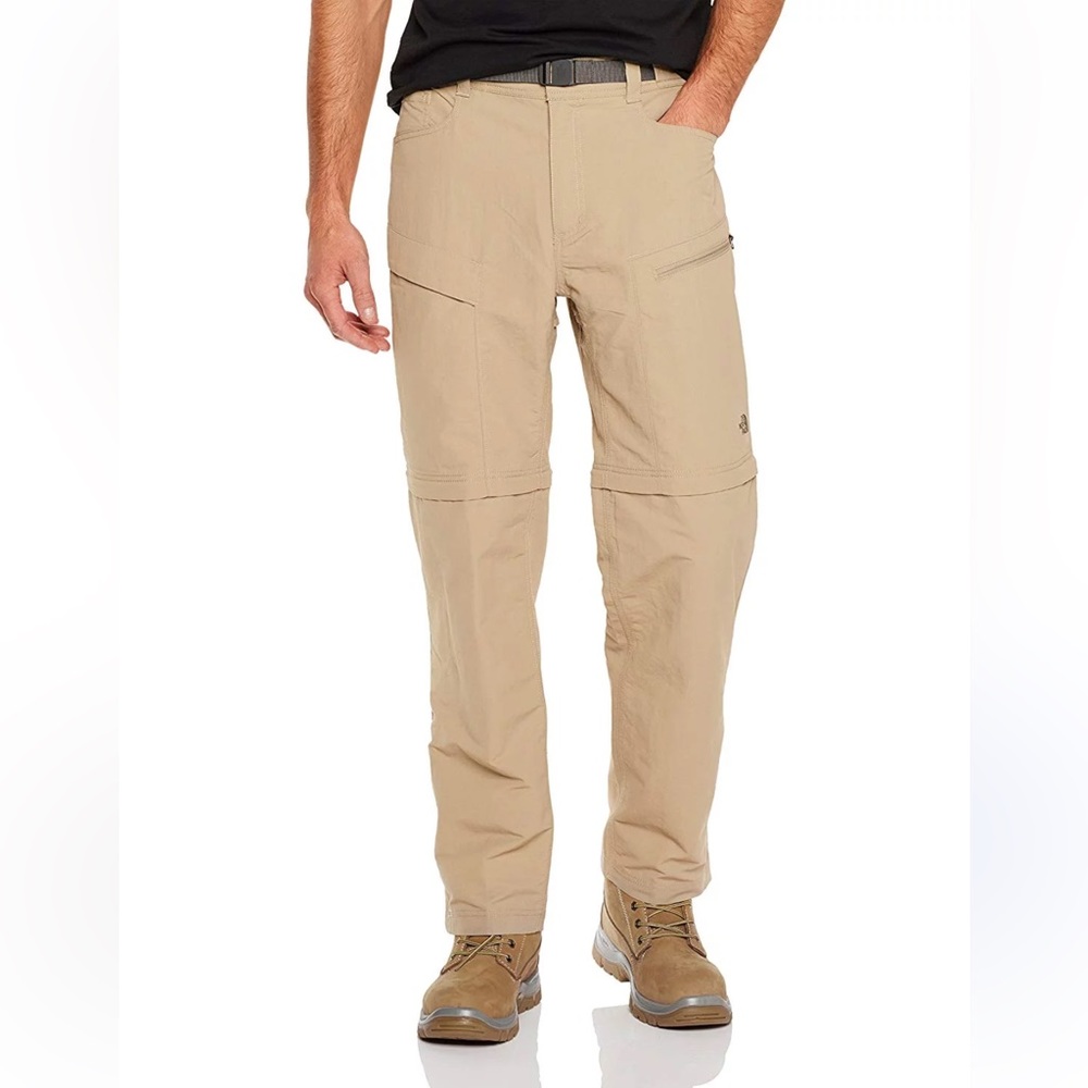 The North Face men’s Paramount Trail khaki tan zipper convertible L nylon pants - Picture 16 of 16